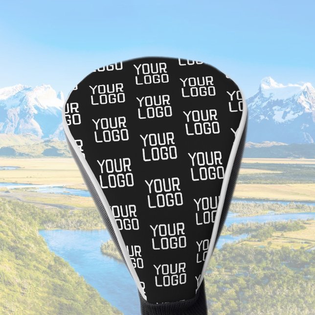 Add Your Logo Repeating Pattern Editable Template Golf Head Cover (Creator Uploaded)