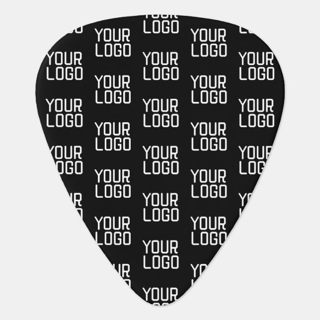 Add Your Logo Repeating Pattern Editable Template Guitar Pick (Front)