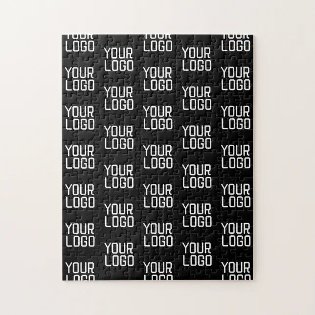Logo Repeat Pattern Design Add Your Logo Repeating Pattern Editable Template Jigsaw Puzzle | Zazzle