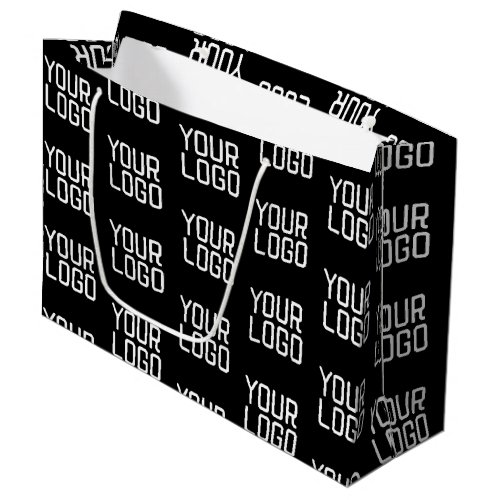 Add Your Logo Repeating Pattern Editable Template Large Gift Bag
