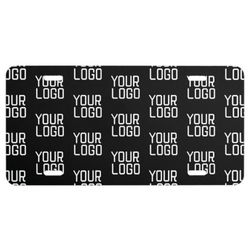 Add Your Logo Repeating Pattern Editable Template License Plate