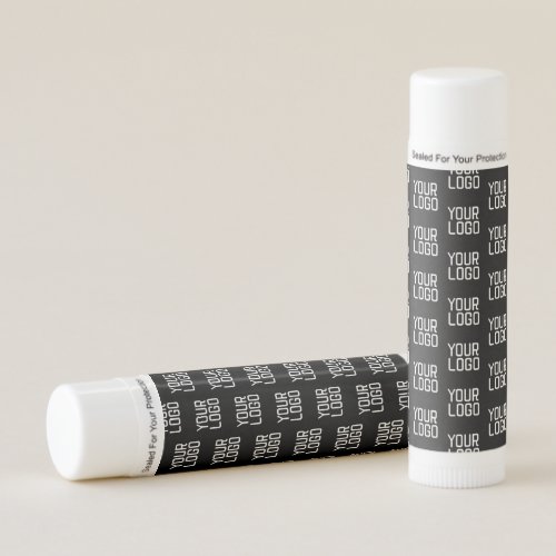 Add Your Logo Repeating Pattern Editable Template Lip Balm