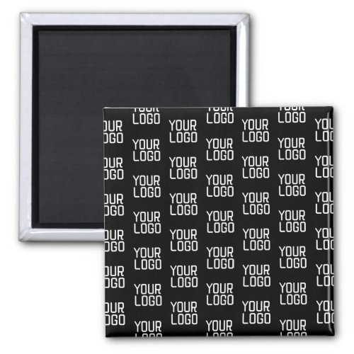 Add Your Logo Repeating Pattern Editable Template Magnet