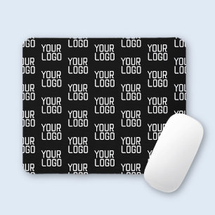 Add Your Logo Repeating Pattern Editable Template Mouse Pad