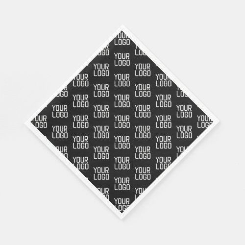 Add Your Logo Repeating Pattern Editable Template Napkins
