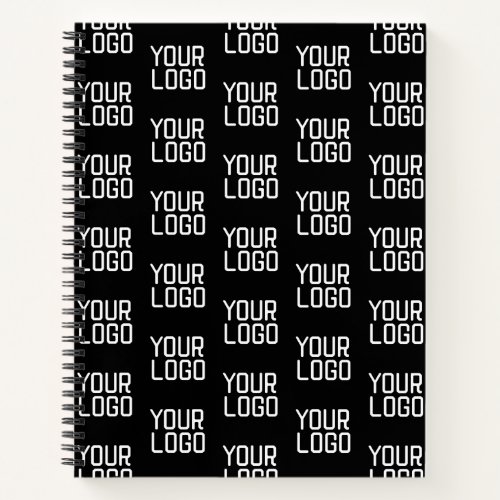 Add Your Logo Repeating Pattern Editable Template Notebook