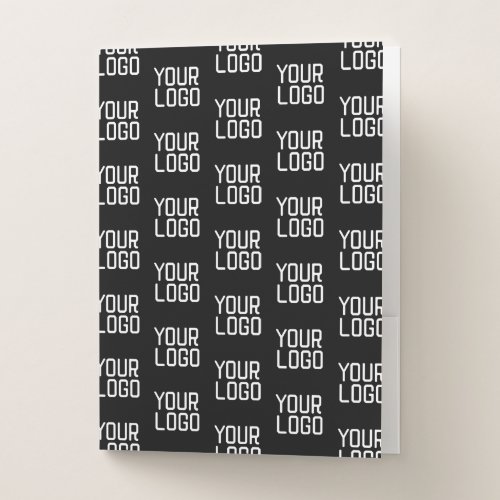 Add Your Logo Repeating Pattern Editable Template Pocket Folder