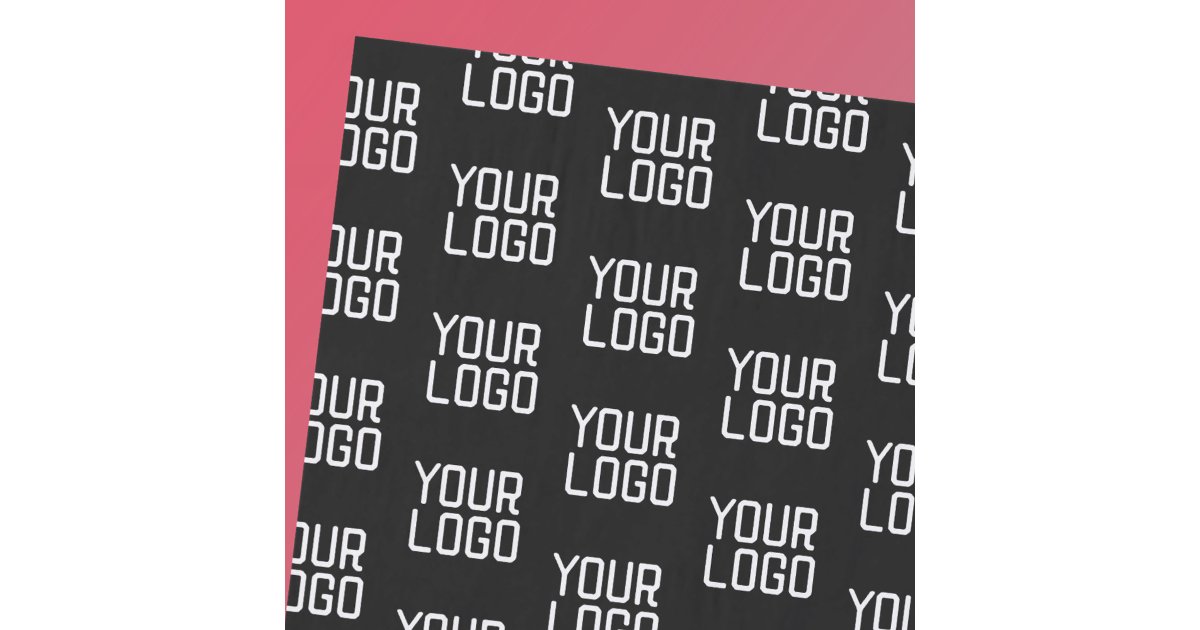 Logo Repeating Pattern Example Add Your Logo Repeating Pattern Editable Template Tissue Paper | Zazzle