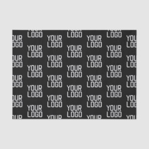 Add Your Logo Repeating Pattern Editable Template Tissue Paper