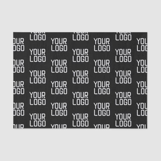 Add Your Logo Repeating Pattern Editable Template Tissue Paper (Front)