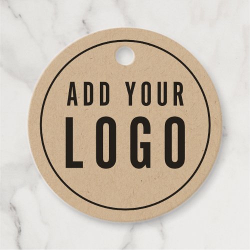 Add Your Logo Rustic Kraft Tag