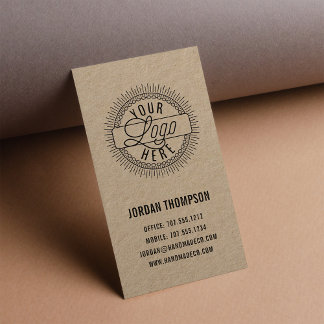 Add Your Logo | Rustic Modern Kraft Business Card