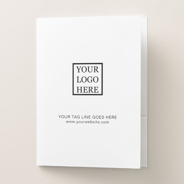 Add Your Logo Simple Business Presentation Folder (Front)