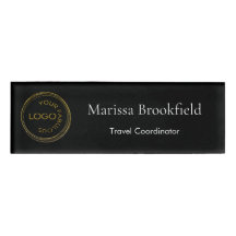 Add Your Logo Simple Employee Name Job Title black