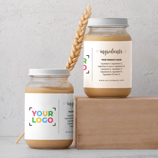 Add Your Logo Simple Ingredient Product Label (Creator Uploaded)