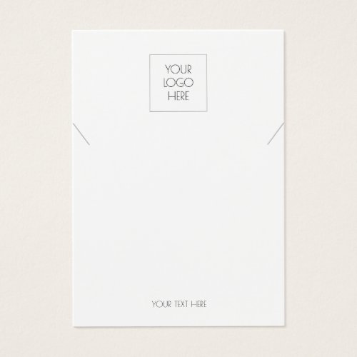 Add Your Logo Simple Necklace Jewelry Display Card