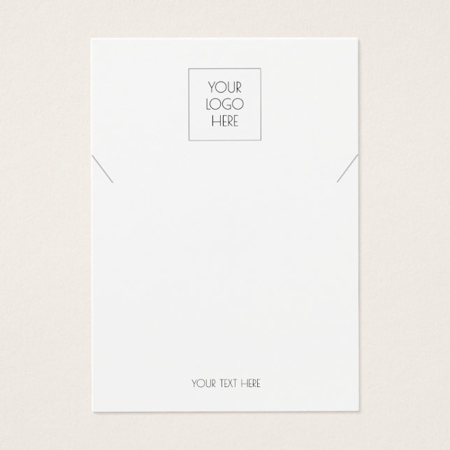 Add Your Logo Simple Necklace Jewelry Display Card (Front)