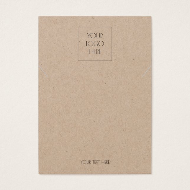 Add Your Logo Simple Necklace Kraft Display Card (Front)