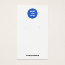Add Your Logo Simple White Earring Display Card Add Your Logo Simple White Earring Display Card