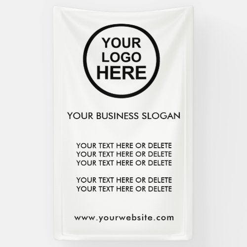 Add Your Logo Slogan And Text Promotional  Banner