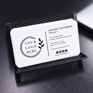 Add Your Logo Social Media QR Code Corporate Business Card