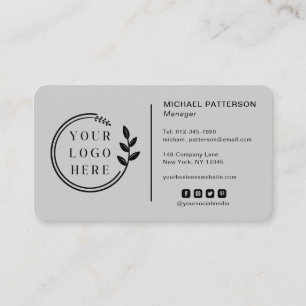 Add Your Logo Social Media QR Code Corporate Business Card