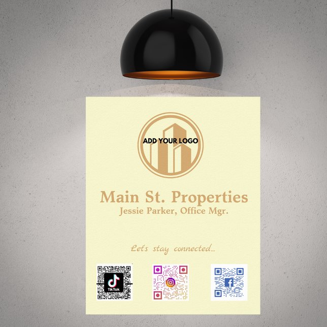 Add Your Logo Social Media Scan Codes  Poster (Creator Uploaded)