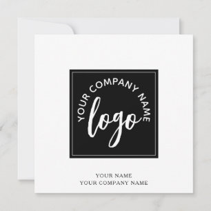 Add Your Logo Square Logo Note Card