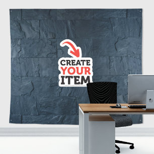 Add your logo Stone Slates Zoom Backdrop Blue