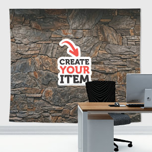 Add your logo Stone Slates Zoom Backdrop Cornish