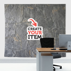 Add your logo Stone Slates Zoom Backdrop Gray