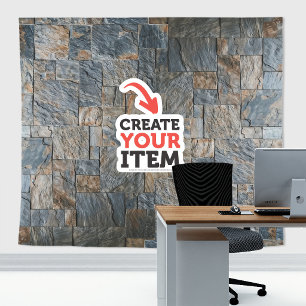 Add your logo Stone Slates Zoom Backdrop Gray Rust