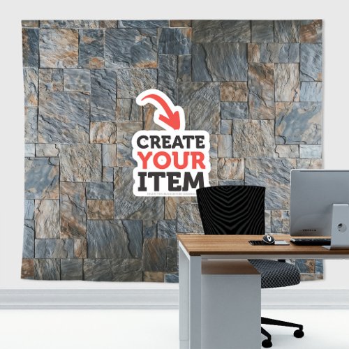 Add your logo Stone Slates Zoom Backdrop Gray Rust