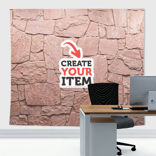 Add your logo Stone Slates Zoom Backdrop Pink