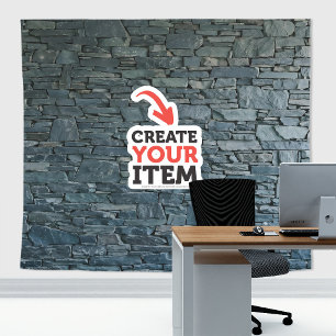 Add your logo Stone Slates Zoom Backdrop SteelBlue