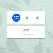 Add Your Logo Stud Earring Display Card