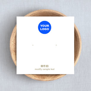 Add Your Logo Stud Earring Display Card