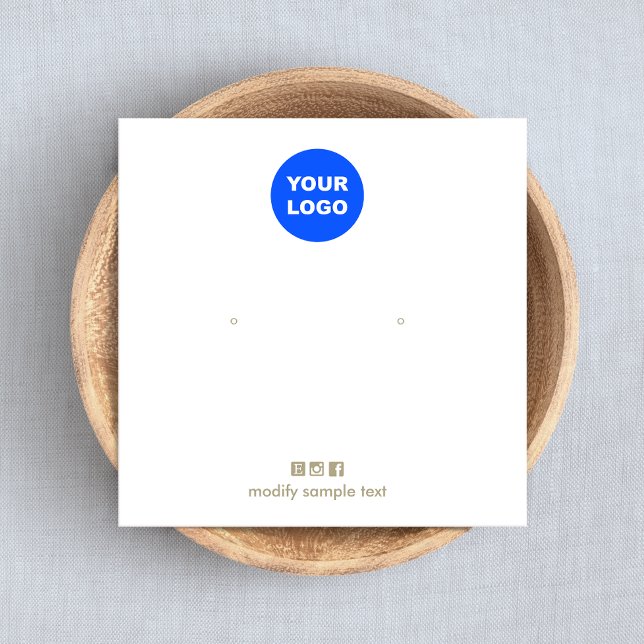 Add Your Logo Stud Earring Display Card (Creator Uploaded)