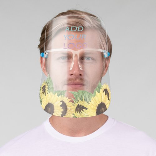 Add your logo Sunflowers Face Shield