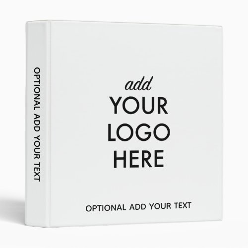 Add Your Logo Template 3 Ring Binder