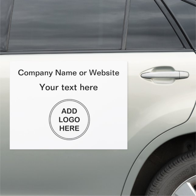 Add Your Logo Template Business Mobile Car Magnet (In Situ)