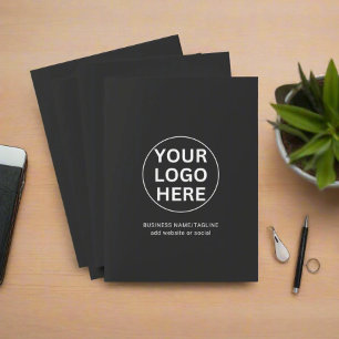 Add Your Logo & Text Here l Black & White Promo Pocket Folder