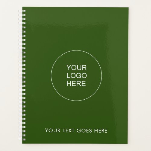 Add Your Logo Text Here Template Forest Green Planner