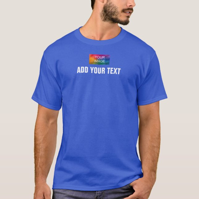 Add Your Logo Text Image Men's Modern Top T-Shirt (Front)