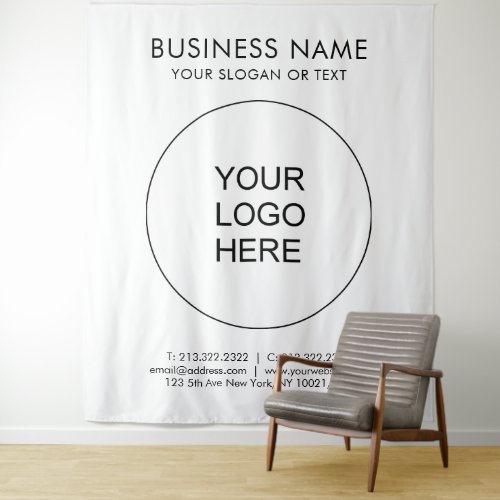 Add Your Logo Text Vertical Extra Large Backdrop
