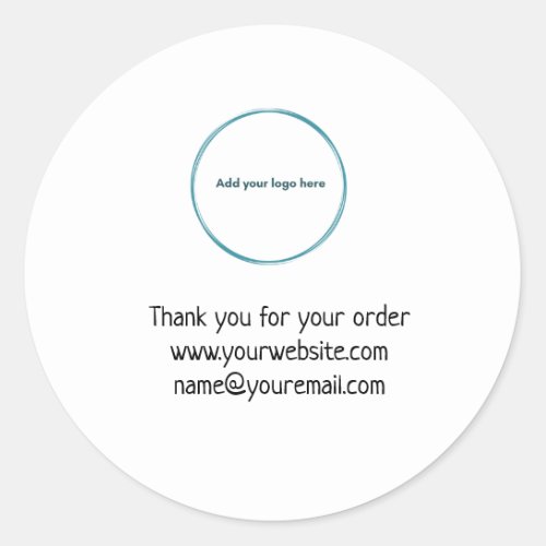 Add Your Logo Thank you Business Sticker
