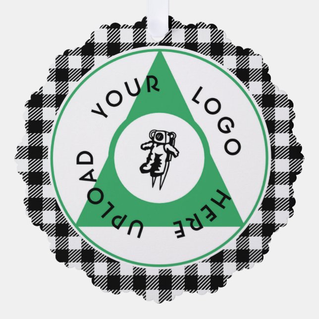 Add Your Logo Unique Holiday Ornament Card (Front)