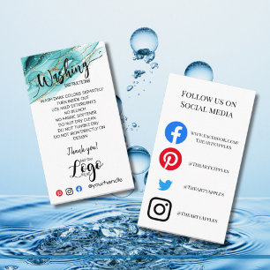 Add Your Logo Washing Instructions Care Cards   Ed