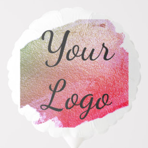 add your logo website pink green golden simple mi balloon