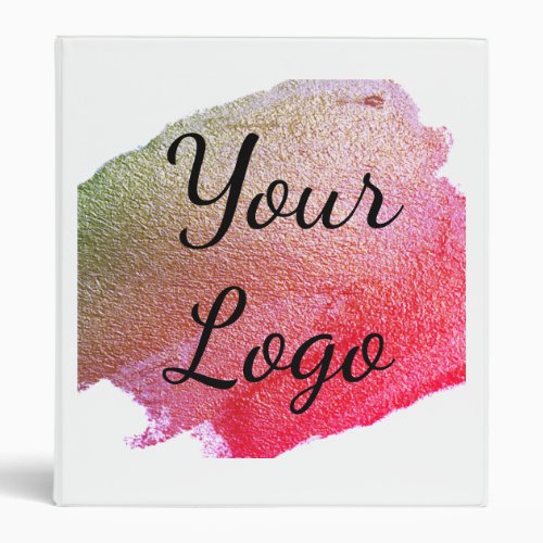 add your logo website pink green golden simple min 3 ring binder